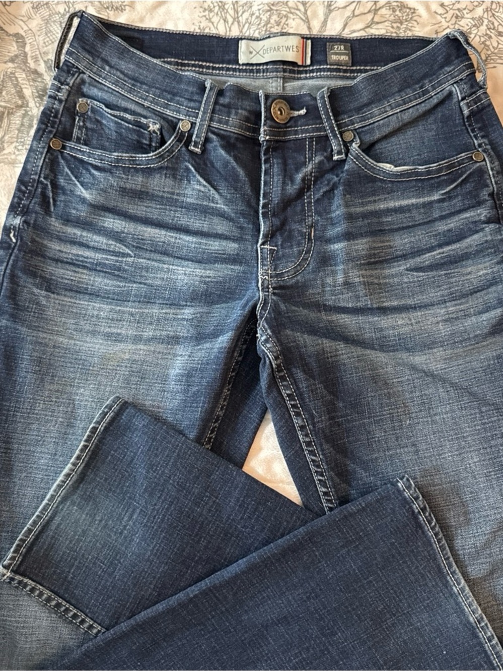 Men’s  Dark Blue Straight Jeans